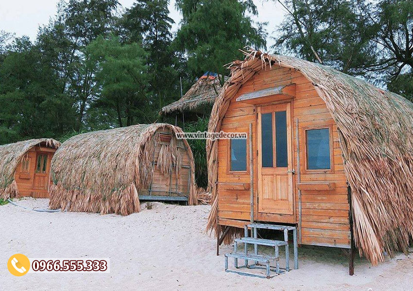 Mẫu thiết kế nhà bằng gỗ phong cách cổ điển NB85