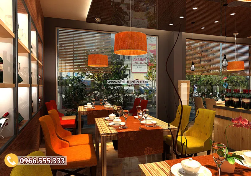 Mẫu thiết kế nhà hàng rượu vang sang trọng BR14 Mẫu thiết kế nhà hàng rượu vang sang trọng BR14