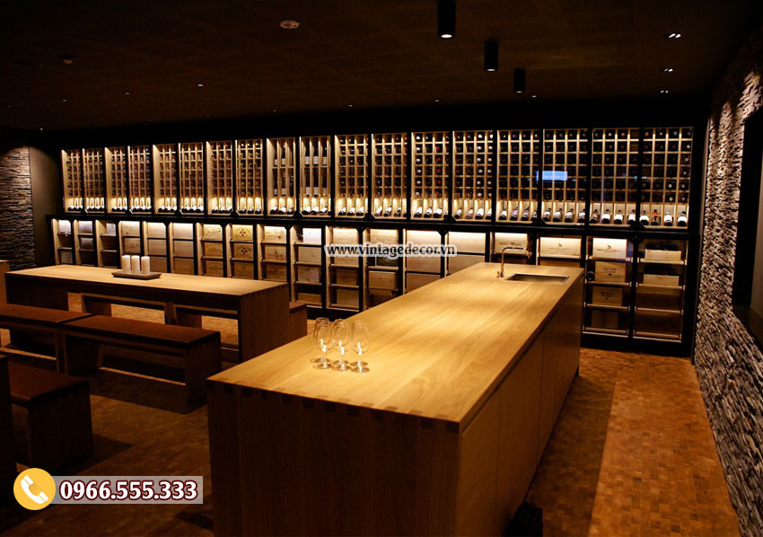 Mẫu thiết kế nhà hàng rượu vang cổ điển BR20