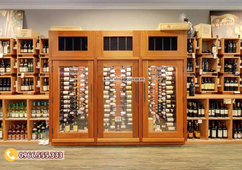 Mẫu thiết kế cửa hàng rượu vang đẹp CHR13