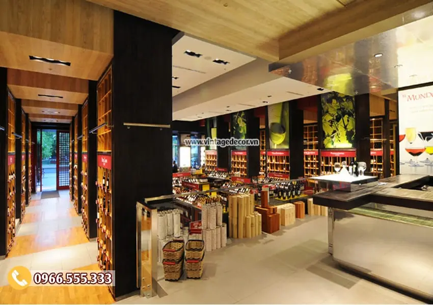 Mẫu thiết kế showroom rượu vang sang trọng CHR15 Mẫu thiết kế showroom rượu vang sang trọng CHR15