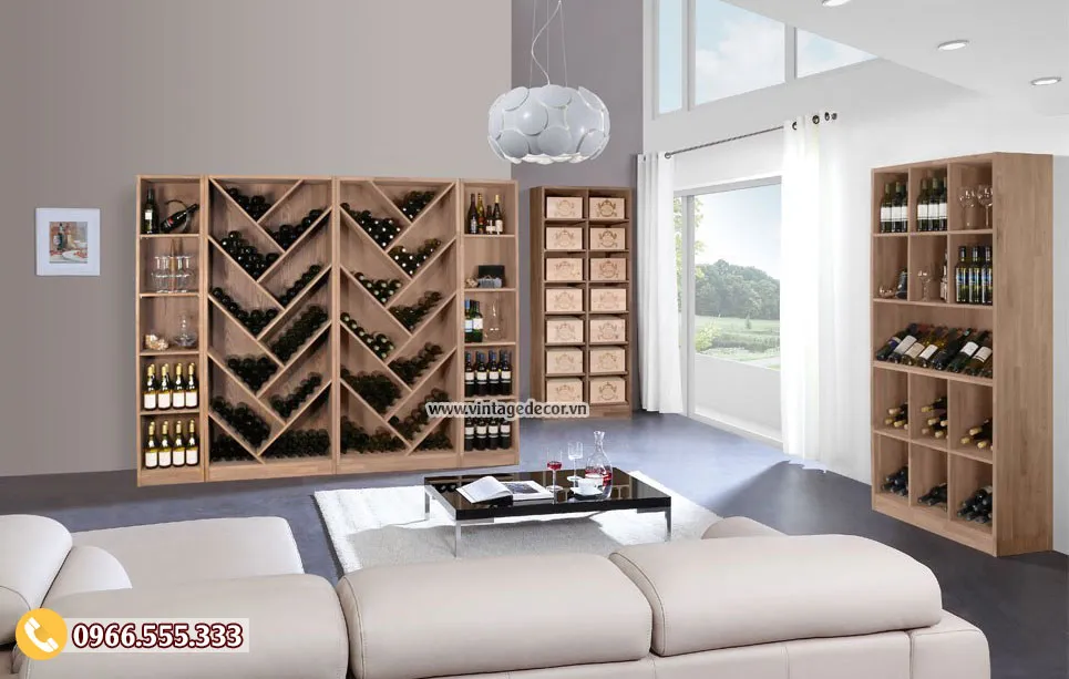 Xu hướng nội thất hiện đại – 25 mẫu kệ đựng rượu vang đẹp nhất 2020