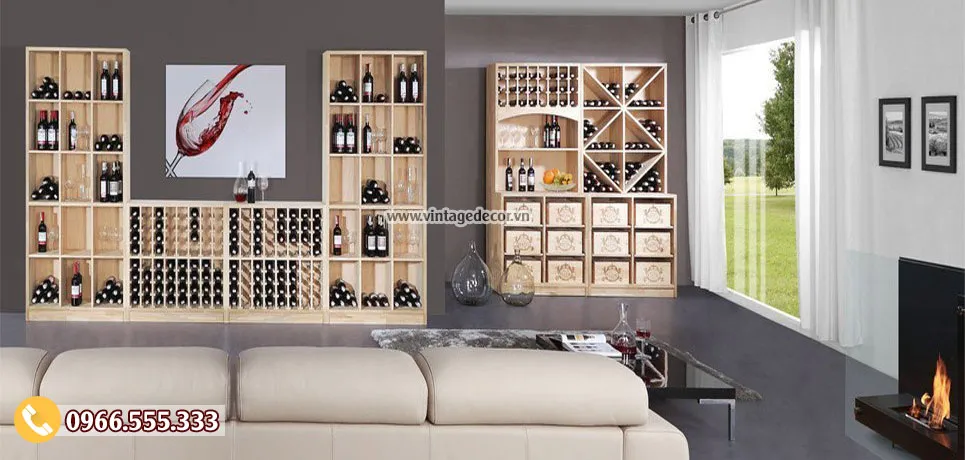 Xu hướng nội thất hiện đại – 25 mẫu kệ đựng rượu vang đẹp nhất 2020