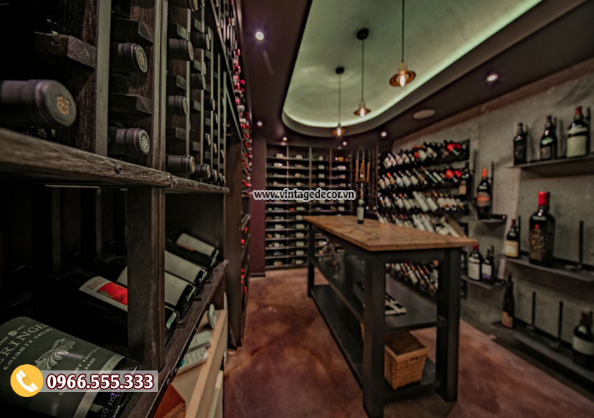 Mẫu thiết kế hầm lưu trữ rượu vang trong nhà HR83