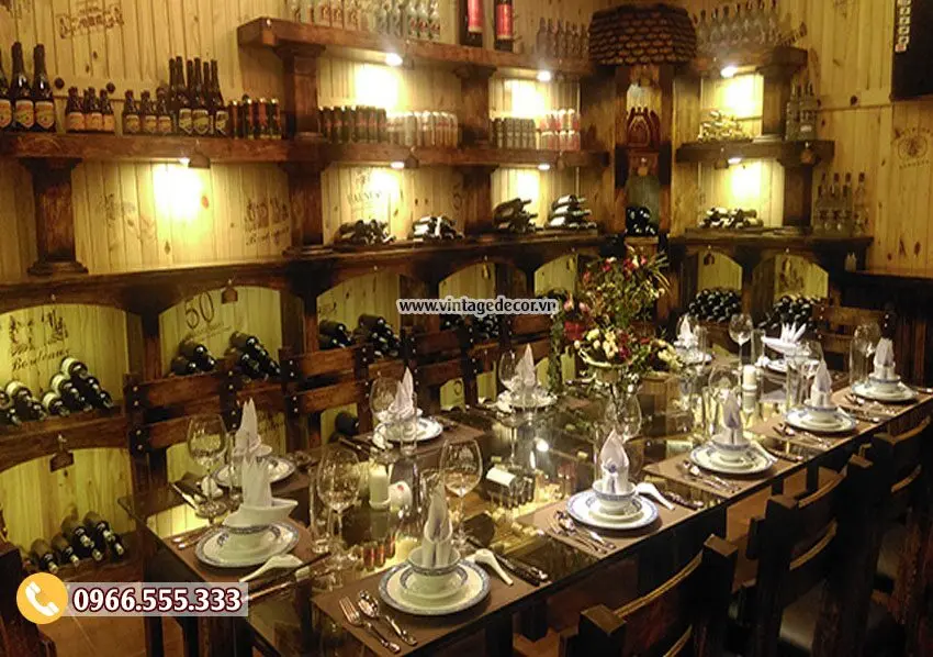 Mẫu Phòng Vip nhà hàng rượu vang đẹp BR25