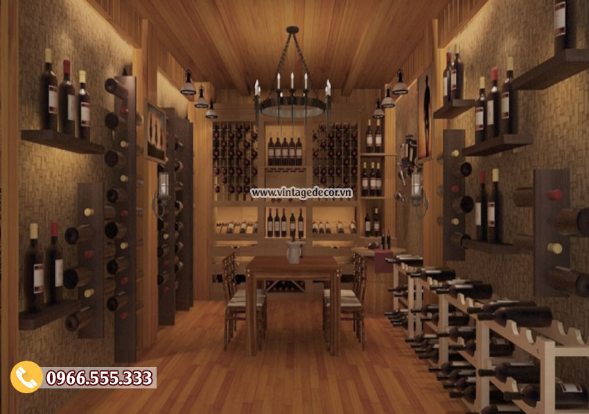Mẫu thiết kế nhà hàng hầm rượu vang BR58
