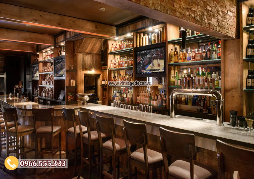 Mẫu thiết kế quán bar rượu vang đẹp BR47