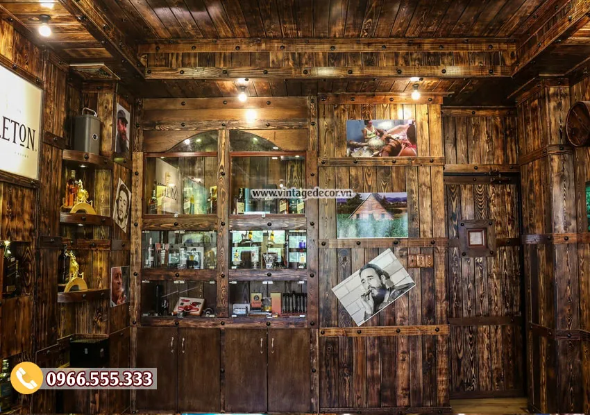 Mẫu hầm rượu nhà hàng phong cách Vintage BR76 Mẫu hầm rượu nhà hàng phong cách Vintage BR76