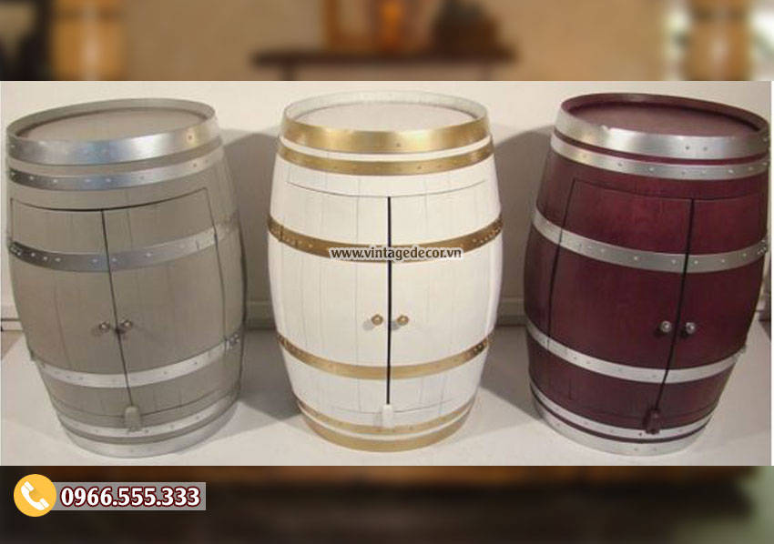 Mẫu tủ thùng trống rượu gỗ sồi DL37
