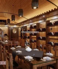 Quầy bar rượu gỗ