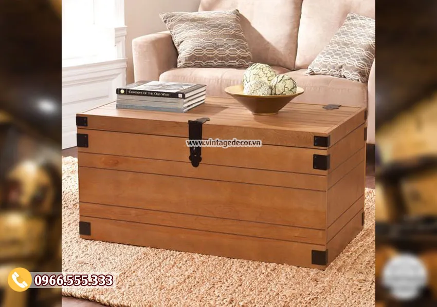 Mẫu rương gỗ đa năng phòng khách RG01 Mẫu rương gỗ đa năng phòng khách RG01