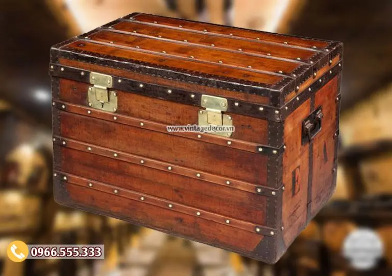 Mẫu rương gỗ nhỏ cổ điển trang trí RG26