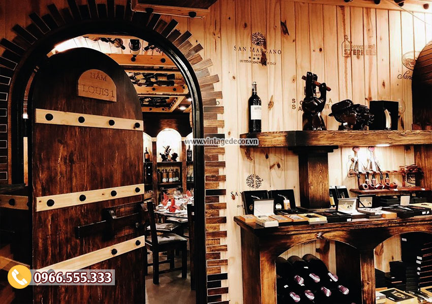 Mẫu thiết kế nhà hàng hầm rượu vang cổ điển BR94