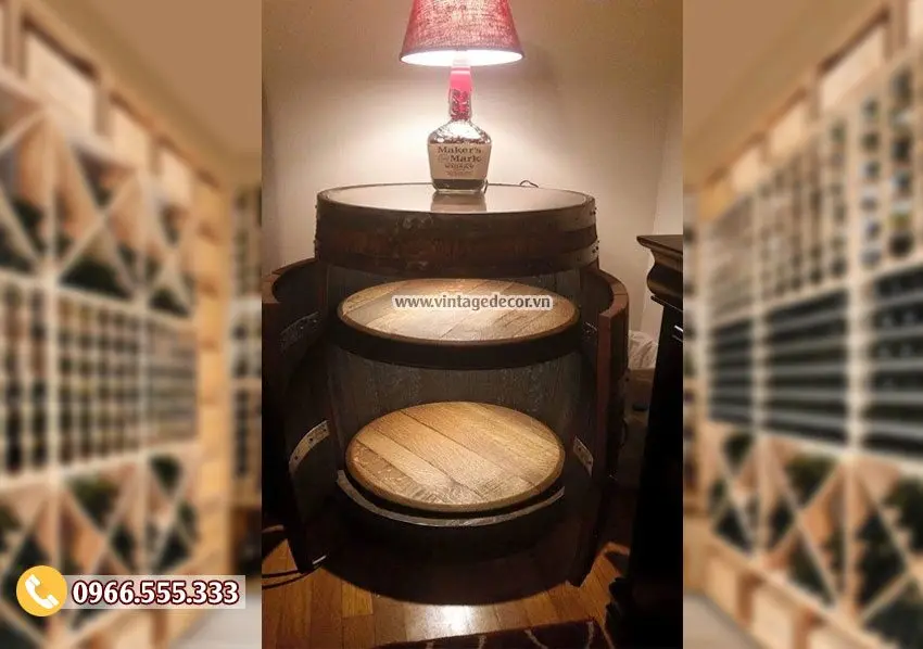 Mẫu kệ rượu từ thùng rượu đẹp KR51 Mẫu kệ rượu từ thùng rượu đẹp KR51