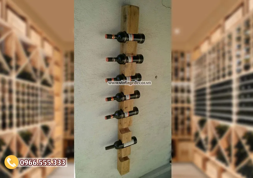 Mẫu kệ rượu treo tường đơn giản KR87	