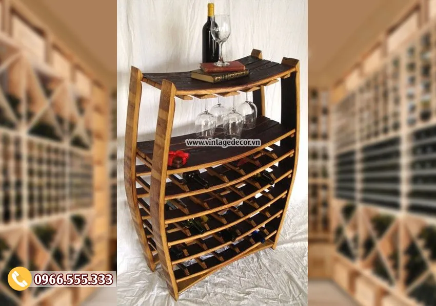 Mẫu kệ rượu trang trí đẹp KR63