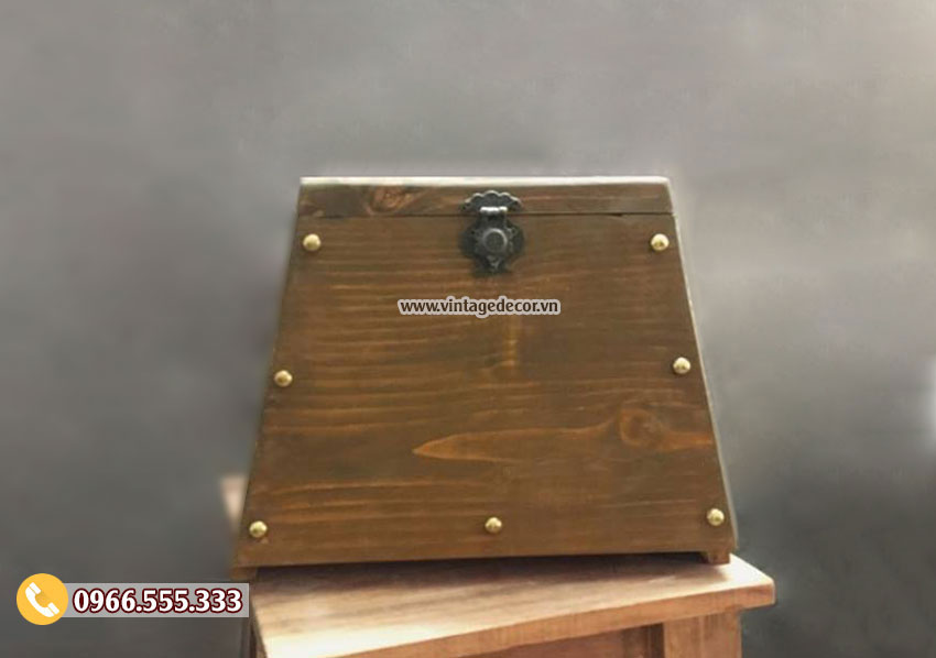 Mẫu hộp rương gỗ sồi lưu trữ RG40