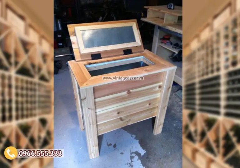 Mẫu rương gỗ kết hợp bàn đẹp RG35