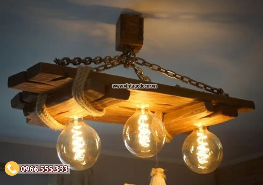 Mẫu đèn trang trí bằng gỗ DG010