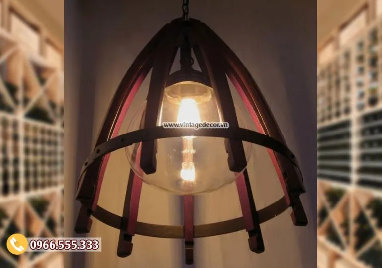 Mẫu đèn gỗ thả trần DG034