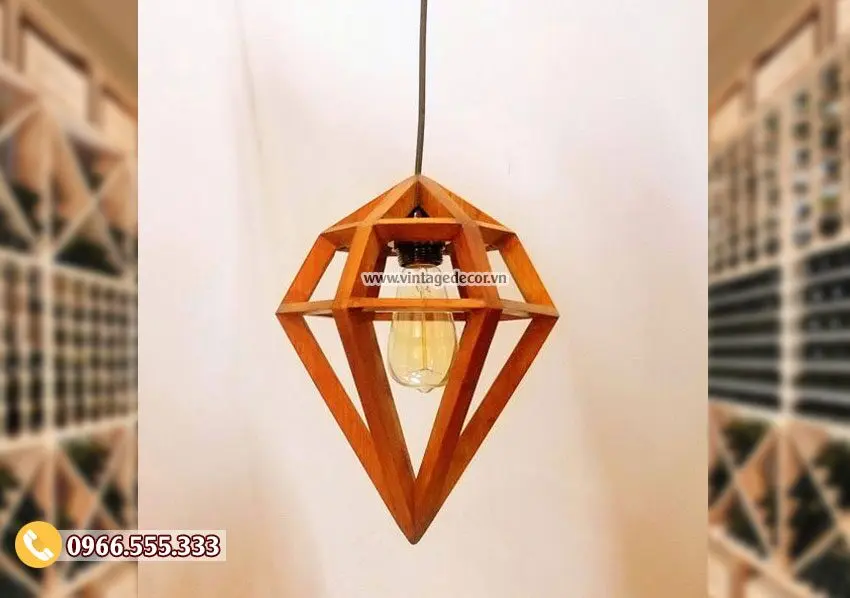 Mẫu đèn gỗ thả trần đẹp DG037 Mẫu đèn gỗ thả trần đẹp DG037