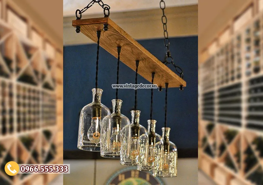 Mẫu đèn gỗ trang trí phòng khách DG070