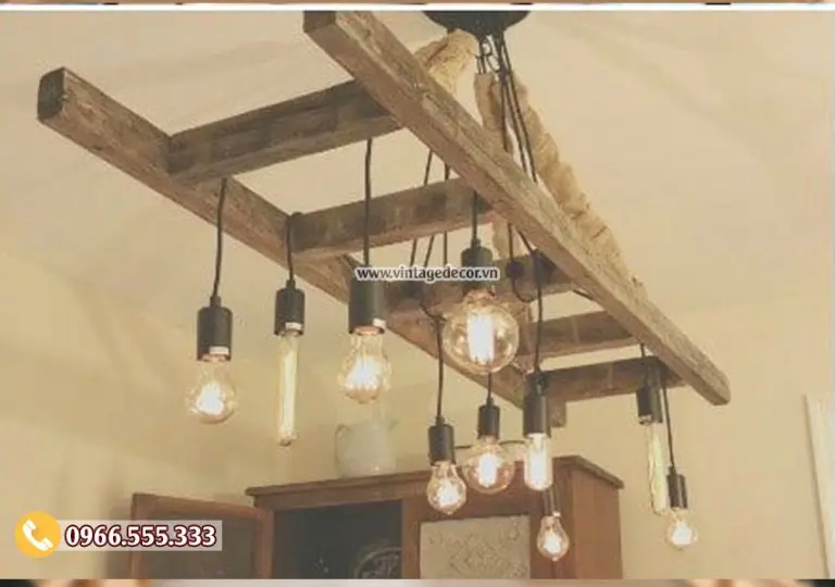 Mẫu đèn thả trần bằng gỗ DG082