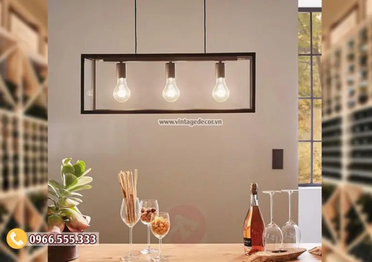 Mẫu đèn trang trí phòng khách trần gỗ DG101