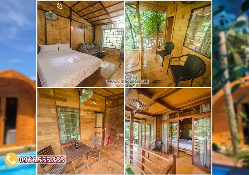 Mẫu nội thất bungalow homestay NB10