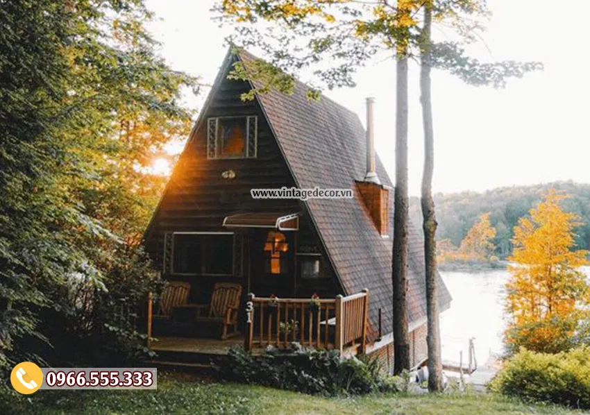 Mẫu thiết kế nhà kiểu homestay ven hồ đẹp NB49