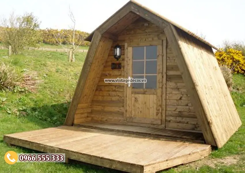 Mẫu nhà gỗ thông di động thông minh NB52