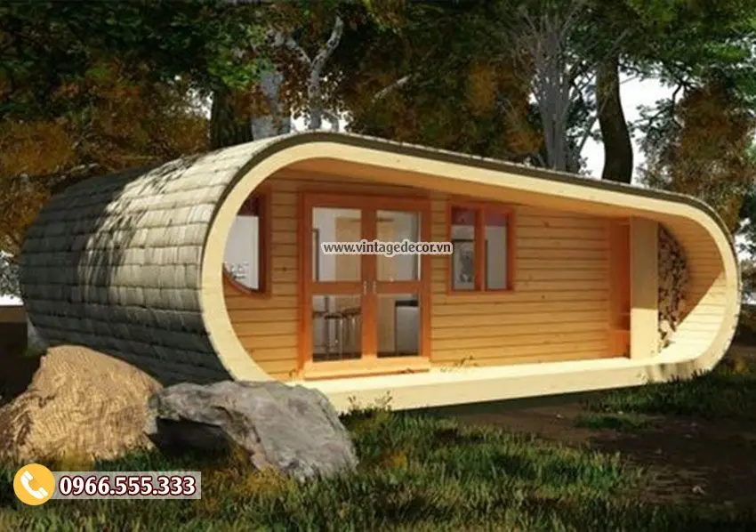 Mẫu nhà bằng gỗ thông homestay đẹp tại hà nội NB62