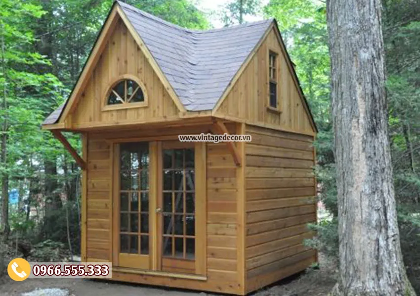 Mẫu nhà gỗ di động khu du lịch sinh thái bến rừng NB34