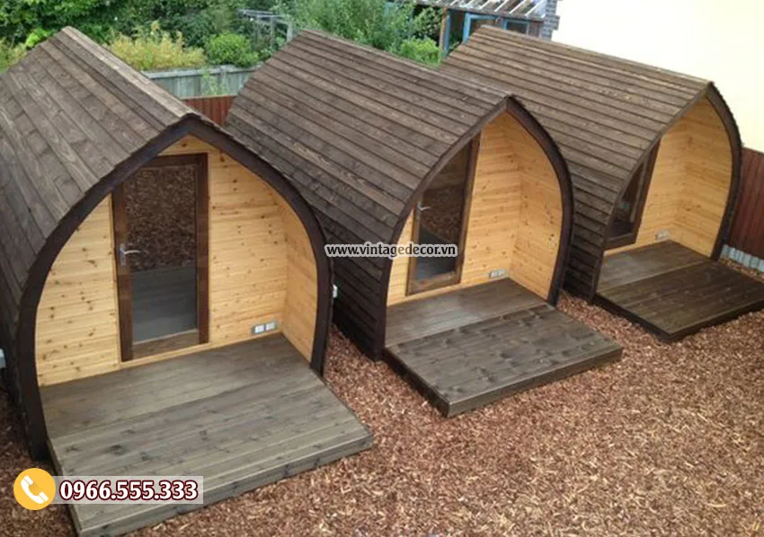 Mẫu homestay gỗ thông di động thông minh NB35
