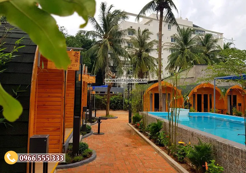 Mẫu thiết kế resort bungalow homestay mini NB15