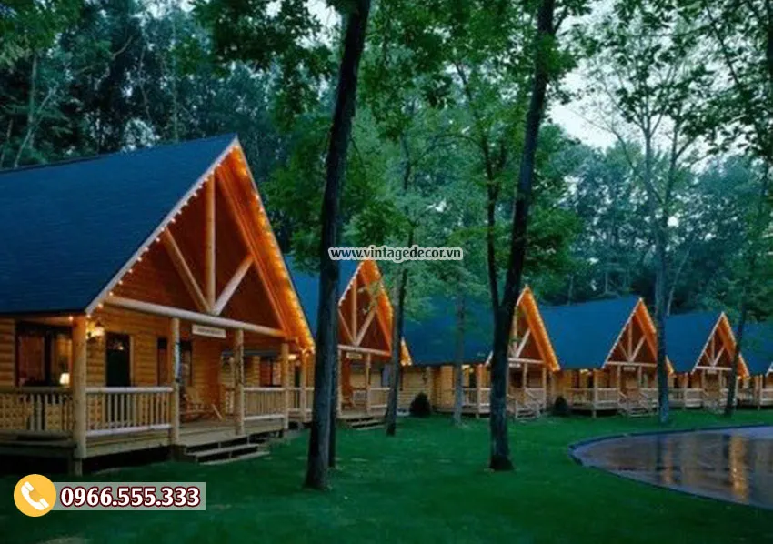 Mẫu bungalow homestay nhà cấp 4 bến rừngNB78