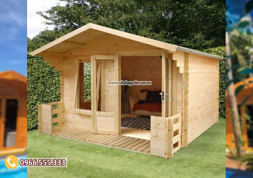 Mẫu thiết kế bungalow đơn giản trong vường NB77