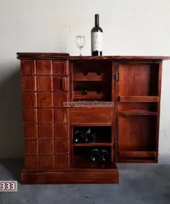 Tủ rượu TRM01 mở một cánh – chai trên nắp, ô chai bên trong