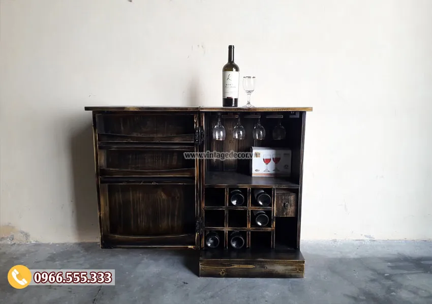 Tủ rượu Mini trang trí phòng khách TRM02