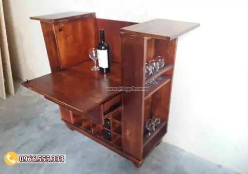 Tủ rượu vang gỗ thông đa năng TRM04 Tủ rượu vang gỗ thông đa năng TRM04