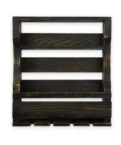 Kệ rượu KR20 tông sẫm để trống – rãnh treo ly dưới đáy