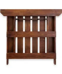 Kệ rượu KR31 để trống – lưng ghép nan đứng thưa, tấm đỉnh nhô ra