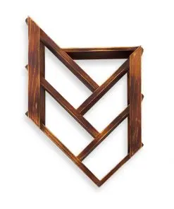 Kệ rượu KR09 để trống – khung mũi tên chỉ xuống và hai chữ V