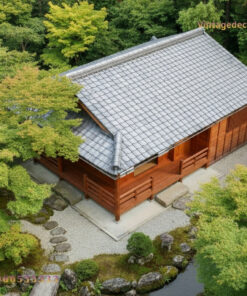 Mẫu nhà gỗ lắp ghép J56 ứng dụng làm homestay sân vườn