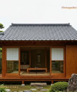 Nhà Gỗ Nhật Bản J3 - Mẫu Trà Thất Gỗ Thông Bốn Mặt Thoáng