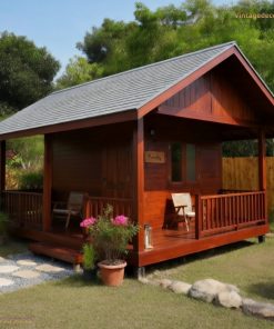 Nhà Gỗ Homestay S8 - Mái Chóp Cổ Điển, Gỗ Thông Tự Nhiên
