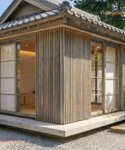 Nhà Gỗ Nhật Bản J6 - Mẫu Nhà Gỗ Thông Tối Giản Hiện Đại