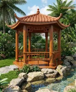 chòi gỗ sân vườn T2