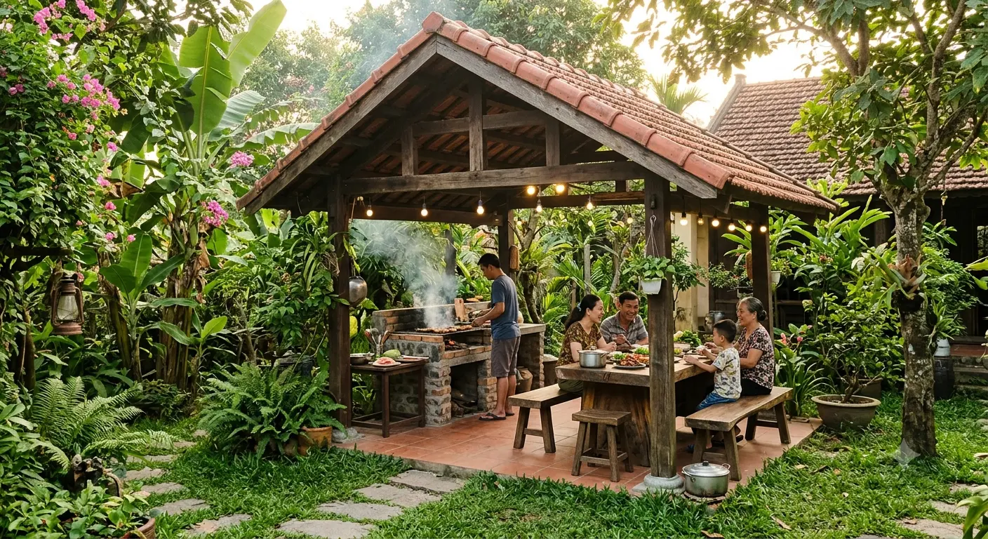 Chòi Gỗ BBQ Sân Vườn: Thiết Kế Và Lưu Ý Khi Làm