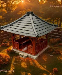 Chòi Gỗ Nhật Bản T26 - Mái Cong Vách Shoji Gỗ Đỏ, Gỗ Thông